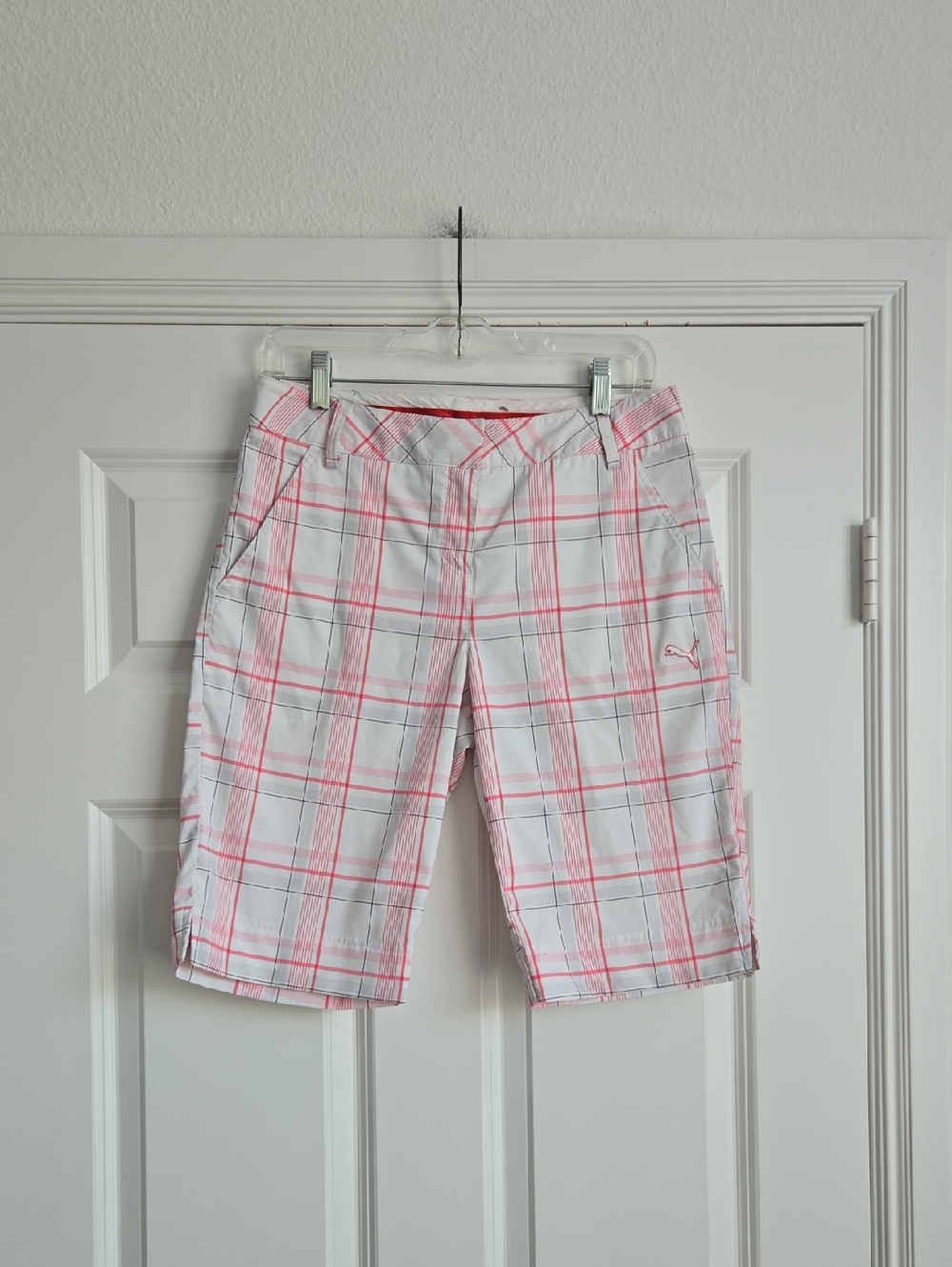 Puma Pink Plaid Golf Shorts